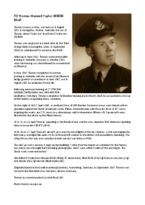 A preview of a PDF biography for Taylor, Thomas Maxwell